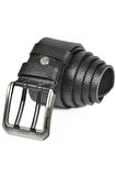 DeepSEA Erkek Siyah Çift Dilli %100 Hakiki Deri 4,5 cm Spor Kemer 2402614