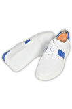 DeepSEA Erkek Beyaz Bağcıklı Ortopedik Poli Taban Orjinal Deri Spor Sneaker Ayakkabı 2509956
