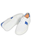 DeepSEA Erkek Beyaz Bağcıklı Ortopedik Poli Taban Orjinal Deri Spor Sneaker Ayakkabı 2509956