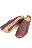 DeepSEA Erkek Bordo Nokta Desenli Ortopedik Poli Taban Orijinal Deri Ayakkabı Sneaker 2509962