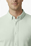 DeepSEA Erkek Mint Yeşili Slim Fit Fitilli Gömlek – Likralı Esnek Kumaş Şık Model 2500805