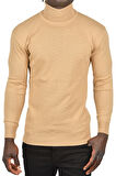 DeepSEA Erkek Camel Zigzag Desenli Tam Balıkçı Yaka Dar Kesim Boğazlı Triko Kazak 2505497