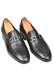 DeepSEA Erkek Siyah Tokalı Klasik Ortopedik Hafif Taban Hakiki Deri Casual Ayakkabı Loafer 2509976