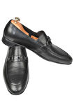 DeepSEA Erkek Siyah Tokalı Klasik Ortopedik Hafif Taban Hakiki Deri Casual Ayakkabı Loafer 2509976
