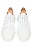 DeepSEA Erkek Beyaz Yanları Kabartma Desenli Ortopedik Taban Hakiki Deri Casual Ayakkabı Sneaker 2509968