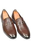 DeepSEA Erkek Kahve Tokalı Klasik Ortopedik Hafif Taban Hakiki Deri Casual Ayakkabı Loafer 2509976