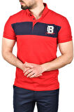 DeepSEA Erkek Kırmızı Slim Fit Nefes Alan Pamuklu Kumaş Dar Kesim Kıvrılmaz Yaka Polo Yaka Tişört 2503019