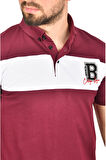 DeepSEA Erkek Bordo Slim Fit Nefes Alan Pamuklu Kumaş Dar Kesim Kıvrılmaz Yaka Polo Yaka Tişört 2503019