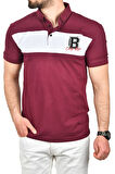 DeepSEA Erkek Bordo Slim Fit Nefes Alan Pamuklu Kumaş Dar Kesim Kıvrılmaz Yaka Polo Yaka Tişört 2503019