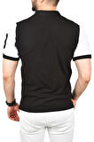 DeepSEA Erkek Siyah Dar Kesim Pamuklu Polo Yaka Tişört Slim Fit Nefes Alan Kıvrılmaz Polo Yaka Tişört 2503022