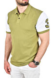 DeepSEA Erkek Yeşil Dar Kesim Pamuklu Polo Yaka Tişört Slim Fit Nefes Alan Kıvrılmaz Polo Yaka Tişört 2503022