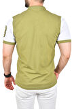 DeepSEA Erkek Yeşil Dar Kesim Pamuklu Polo Yaka Tişört Slim Fit Nefes Alan Kıvrılmaz Polo Yaka Tişört 2503022