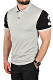 DeepSEA Erkek Gri Dar Kesim Pamuklu Polo Yaka Tişört Slim Fit Nefes Alan Kıvrılmaz Polo Yaka Tişört 2503022