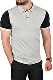 DeepSEA Erkek Gri Dar Kesim Pamuklu Polo Yaka Tişört Slim Fit Nefes Alan Kıvrılmaz Polo Yaka Tişört 2503022
