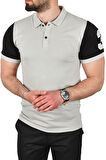 DeepSEA Erkek Gri Dar Kesim Pamuklu Polo Yaka Tişört Slim Fit Nefes Alan Kıvrılmaz Polo Yaka Tişört 2503022