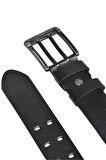 DeepSEA Erkek Siyah Çift Dilli %100 Hakiki Deri Özel Yapım Kemer 4,5 cm Spor Kemer 2402631