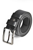 DeepSEA Erkek Siyah %100 Hakiki Deri 3,5 cm Klasik Kemer  Kumaş Pantolon Kemeri 2502636