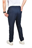 DeepSEA Erkek Lacivert Rahat Kesim Örme Kumaş Beli Lastikli İnce Spor Pantolon 2502216