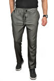 DeepSEA Erkek Antrasit Rahat Kesim Örme Kumaş Beli Lastikli İnce Spor Pantolon 2502216