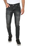 DeepSEA Erkek Antrasit Slim Fit Dar Kesim Likralı Jeans Taşlanmış Kot Pantolon 2508187