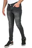 DeepSEA Erkek Antrasit Slim Fit Dar Kesim Likralı Jeans Taşlanmış Kot Pantolon 2508187