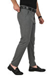 DeepSEA Erkek Antrasit İtalyan Kesim Likralı Spor Pantolon Esnek Kumaş Bilek Boy Boru Paça Klasik Pantolon 2502005