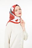 Levidor Kırmızı Trend Twill Eşarp