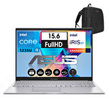 Asus vivobook 15 X1504ZA Intel I5-1235U 40GB 512GB SSD Intel Iris Xᵉ Graphics 15.6" Fhd Freedos Taşınabilir bilgisayar NJ67017+ZETTAÇANTA