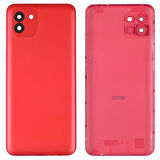 Samsung Galaxy A03  - SM-A035 FULL Kasa Arka Kapak Takım KIRMIZI