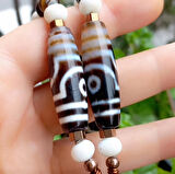 2224 Septarian Tibet Akik Kaplangözü Mercan el yapımı kolye