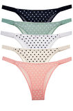 Kalp Baskılı Brazilian İpli Bikini 5 Lİ Paket