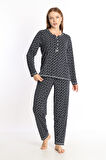Etoile %100 Pamuk Uzun Kol Kadın Pijama Takımı