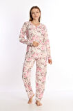 Etoile %100 Pamuk Uzun Kol Kadın Pijama Takımı