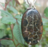 2230 Septarian Obsidyen el yapımı kolye