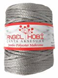 Açık gri renk 5 mm jumbo polyester makrome