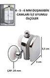 Teker 8’Li Set Duşakabin Tekerleği Alt Üst Cam Kabin Rulman Makara 24 mm Krom