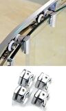 Teker 8’Li Set Duşakabin Tekerleği Alt Üst Cam Kabin Rulman Makara 24 mm Krom