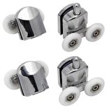 Teker 8’Li Set Duşakabin Tekerleği Alt Üst Cam Kabin Rulman Makara 24 mm Krom