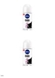 82240 NIVEA BLACK & WHITE CLEAR ROLL-ON 2 ADET
