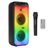 MIKADO MD-40KP 40 WATT BLUETOOTH TWS FMLİ RGB IŞIKLI KABLOSUZ MİKROFONLU KULE HOPARLÖR