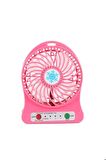 <p> 3 Kademeli Şarjlı Masa Üstü Usb Mini Taşınabilir Vantilatör Fan Pembe</p>