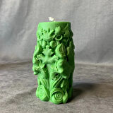 Uretti - Ayşe 7362 - El Yapımı Dekoratif Yeşil Mum - 5 x 11 cm
