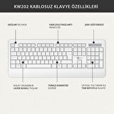 Lecoo KW202 Kablosuz Türkçe Q Klavye & Mouse Set