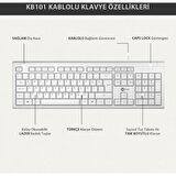 Lecoo KB101 USB Kablolu Türkçe Q Klavye