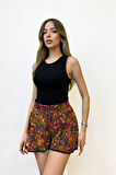 Desenli Şort