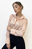 Basic Saten Pudra Gömlek