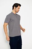Orange Safety Koyu Gri Kısa Kol Polo Yaka T-Shirt