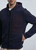 Duno Kapüşon Yaka Düz Lacivert Erkek Sweatshırt ASTRO LISS/MIRTO