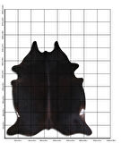 Hakiki Deri Dana Postu Düz Siyah 200 x 210 cm - 61241