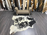 HAKİKİ DERİ DANA POSTU SİYAH - BEYAZ 205 x 215 - 0701000023
